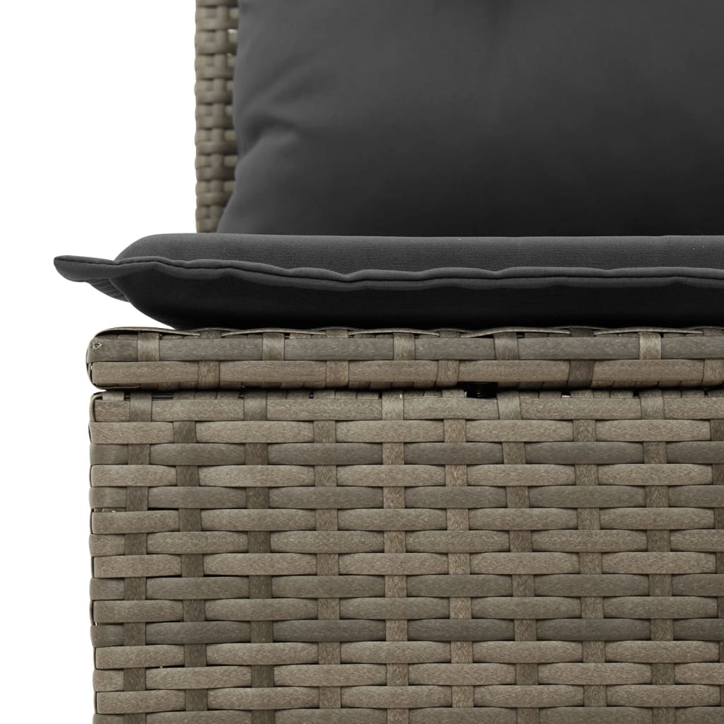 6-delige Loungeset met kussens poly rattan grijs is nu te koop bij PeponiXL, paradijselijk wonen!