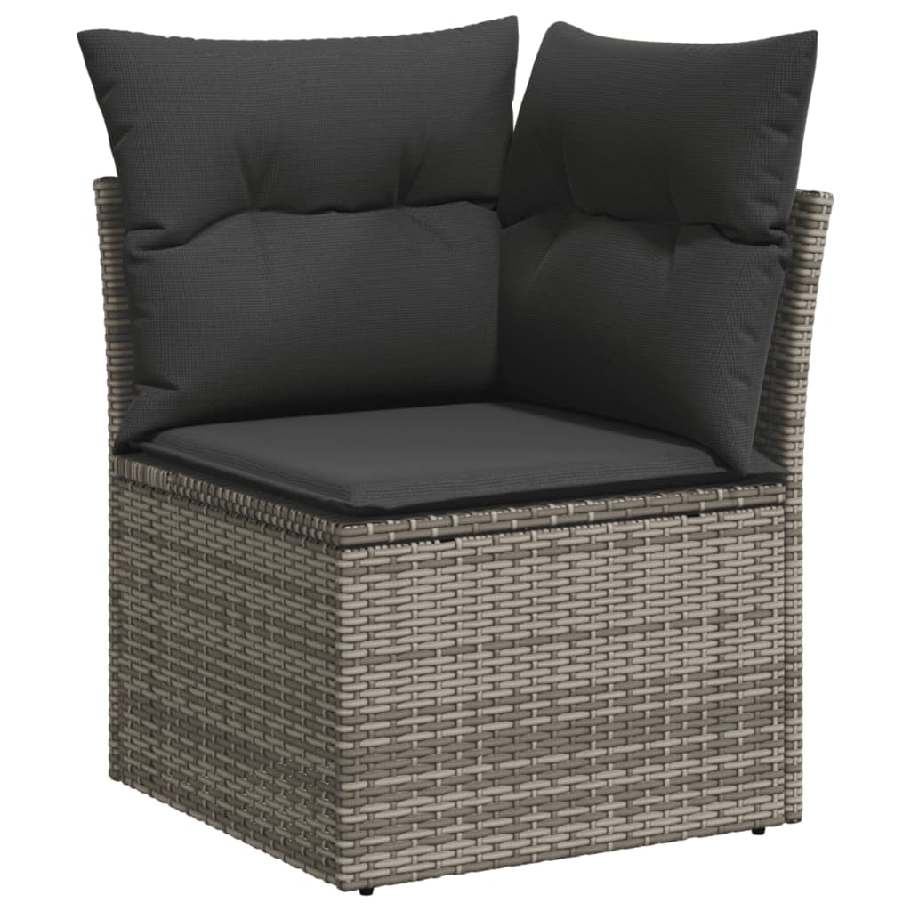 12-delige Loungeset met kussens poly rattan grijs is nu te koop bij PeponiXL, paradijselijk wonen!