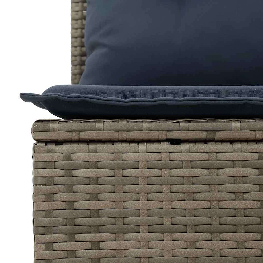 12-delige tuinbankset met kussens, grijs polyrotan is nu te koop bij PeponiXL, paradijselijk wonen!