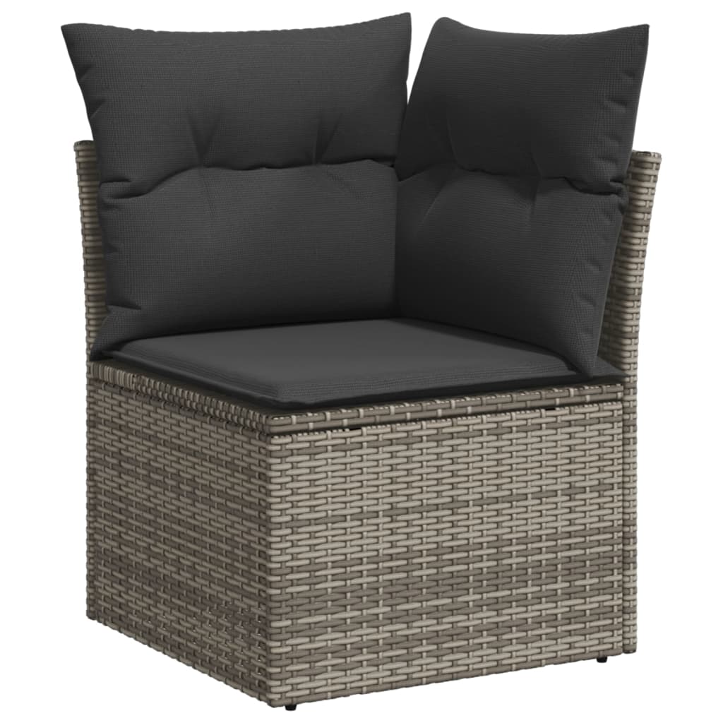 13-delige Loungeset met kussens poly rattan grijs is nu te koop bij PeponiXL, paradijselijk wonen!