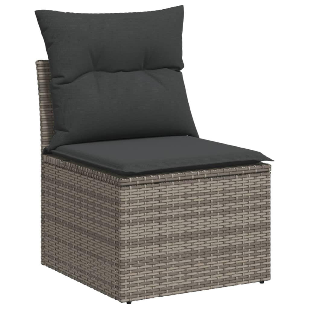 14-delige Loungeset met kussens poly rattan grijs is nu te koop bij PeponiXL, paradijselijk wonen!