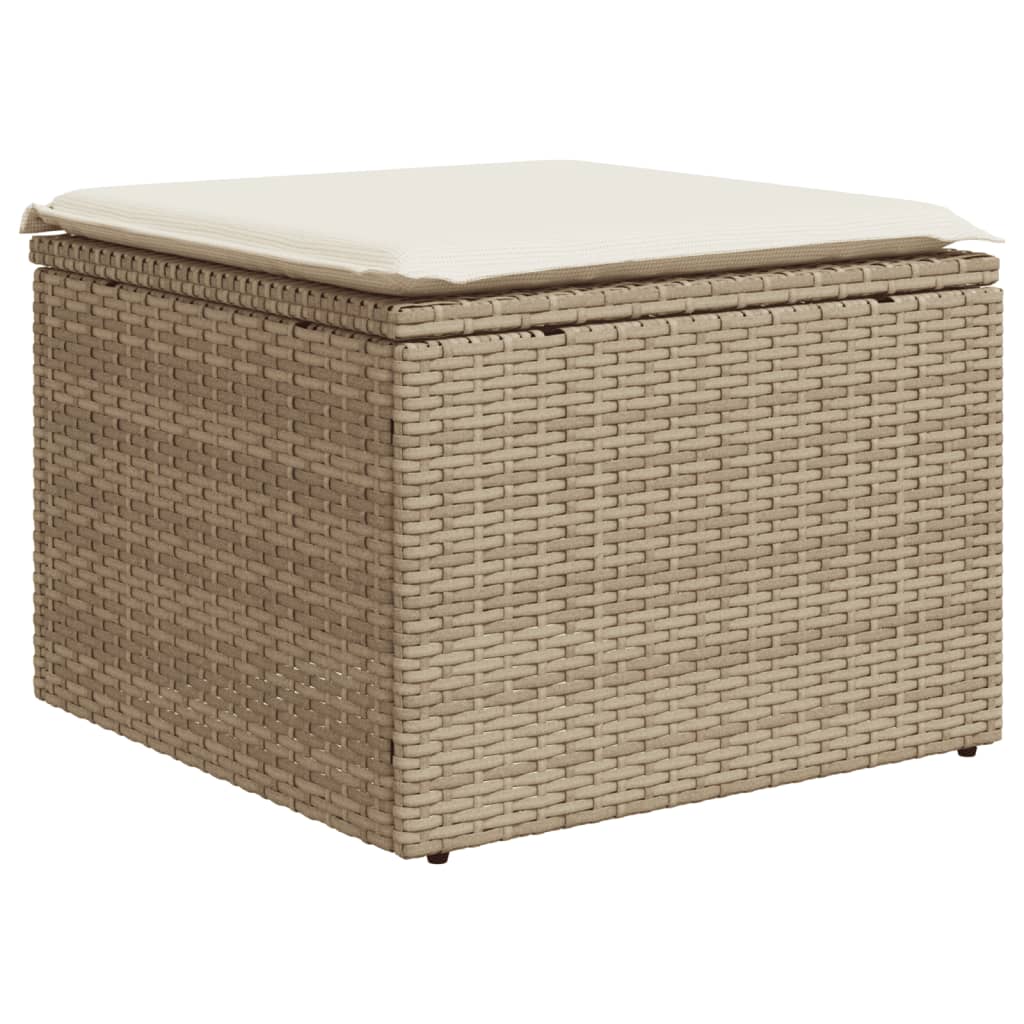 12-delige Loungeset met kussens poly rattan beige is nu te koop bij PeponiXL, paradijselijk wonen!