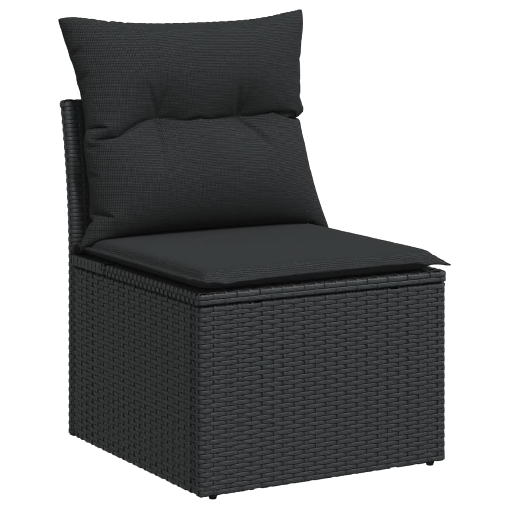 13-delige Loungeset met kussens poly rattan zwart is nu te koop bij PeponiXL, paradijselijk wonen!