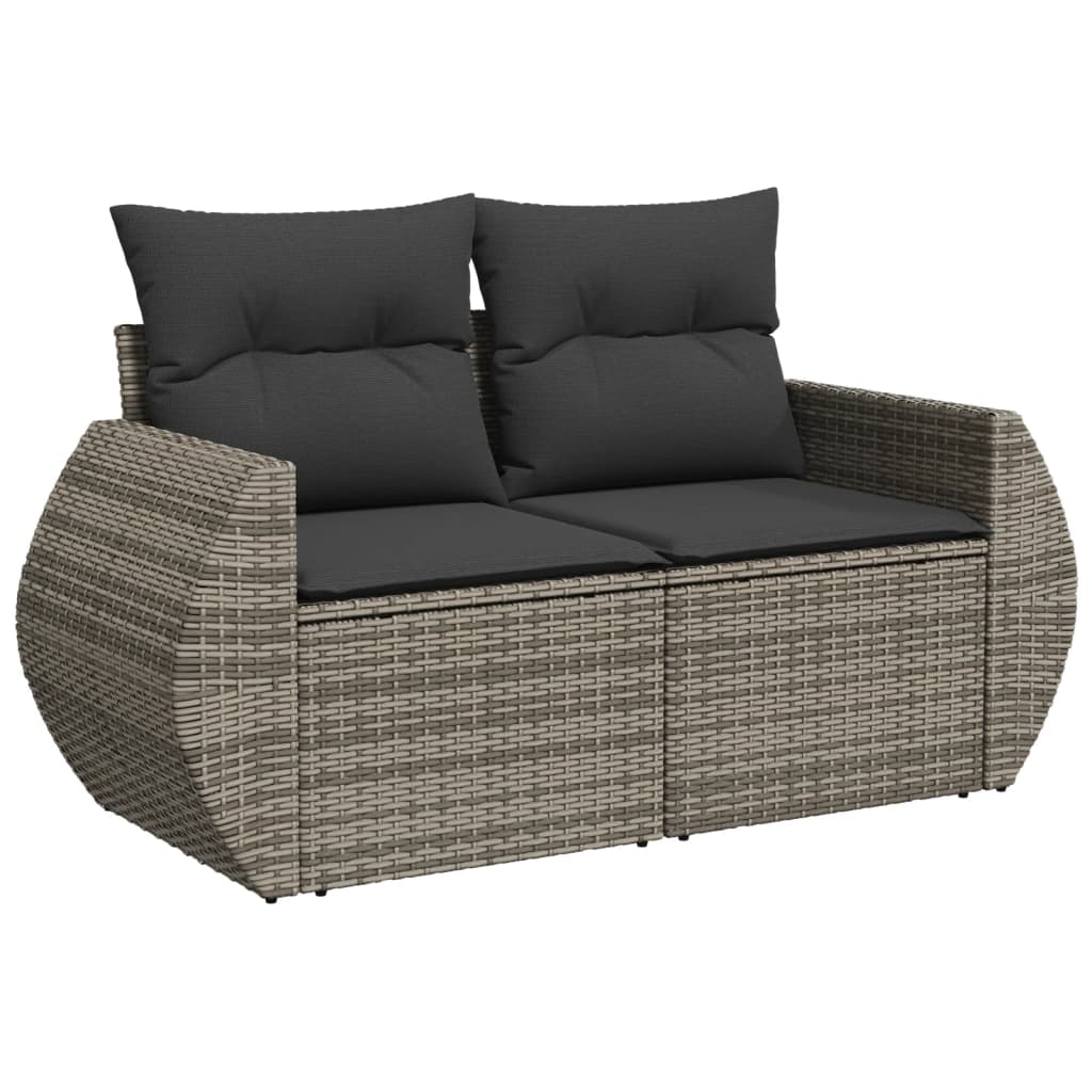 5-delige Loungeset met kussens poly rattan grijs is nu te koop bij PeponiXL, paradijselijk wonen!