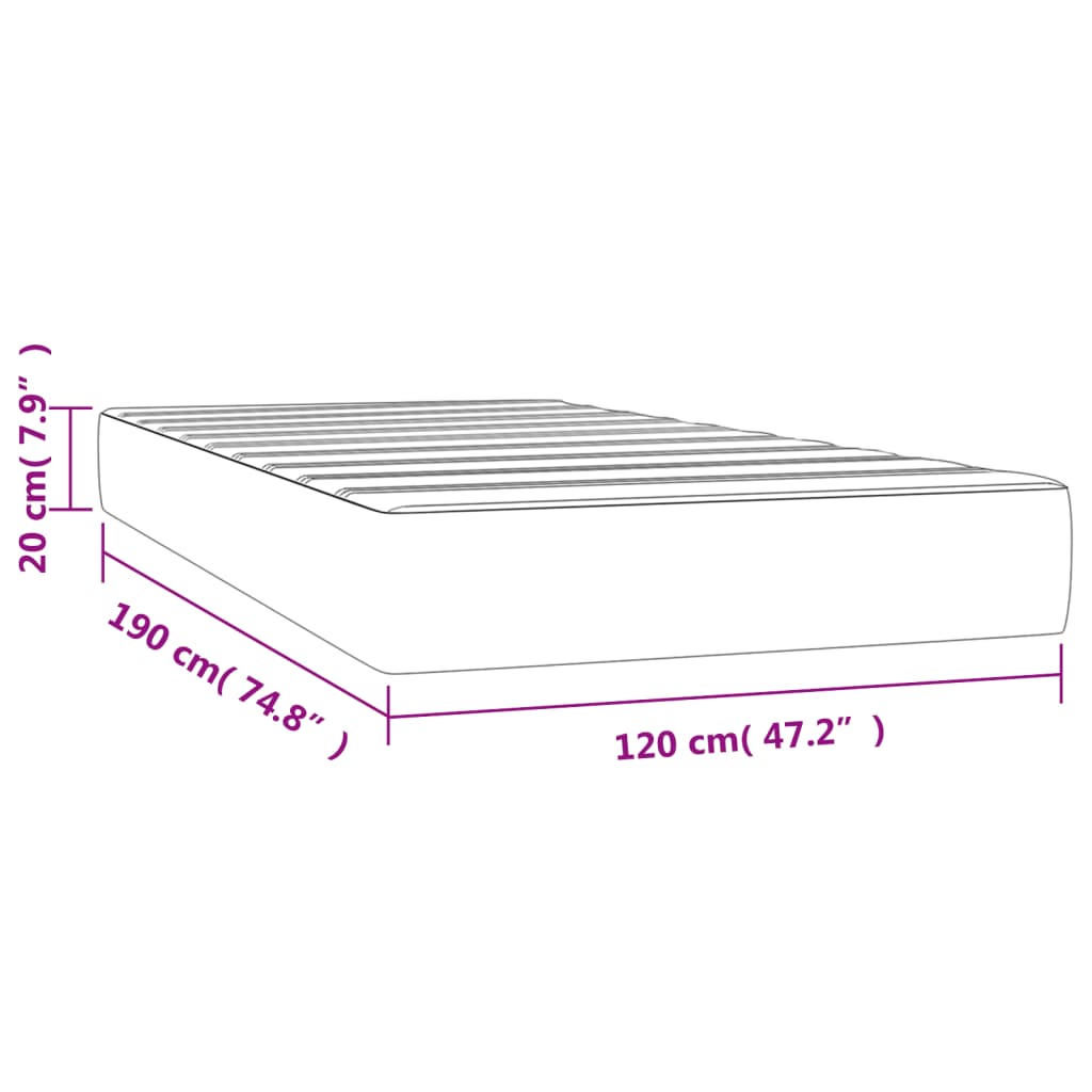 Pocketveringmatras medium 120x190x20 cm stof zwart is nu te koop bij PeponiXL, paradijselijk wonen!
