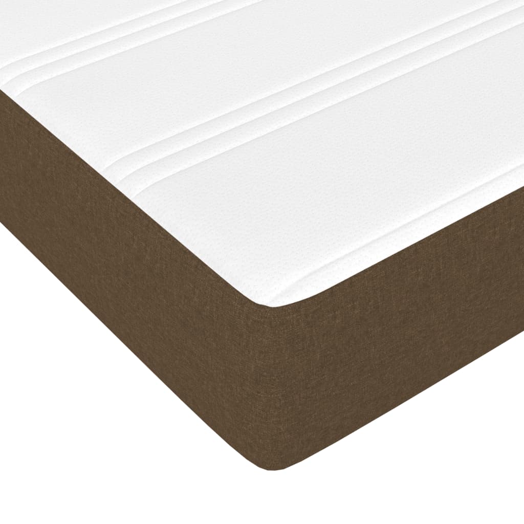 Pocketveringmatras medium 120x190x20 cm stof donkerbruin is nu te koop bij PeponiXL, paradijselijk wonen!
