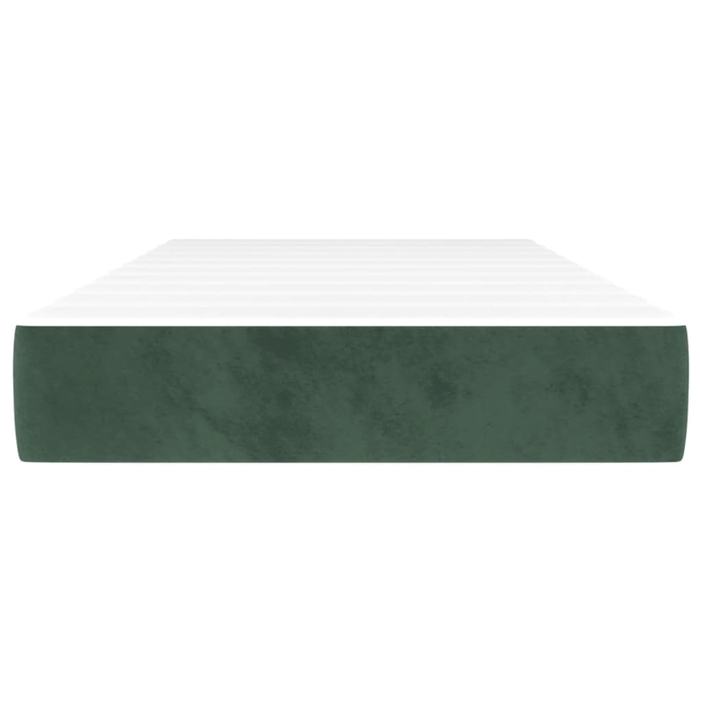 Pocketveringmatras medium 120x190x20 cm fluweel donkergroen is nu te koop bij PeponiXL, paradijselijk wonen!