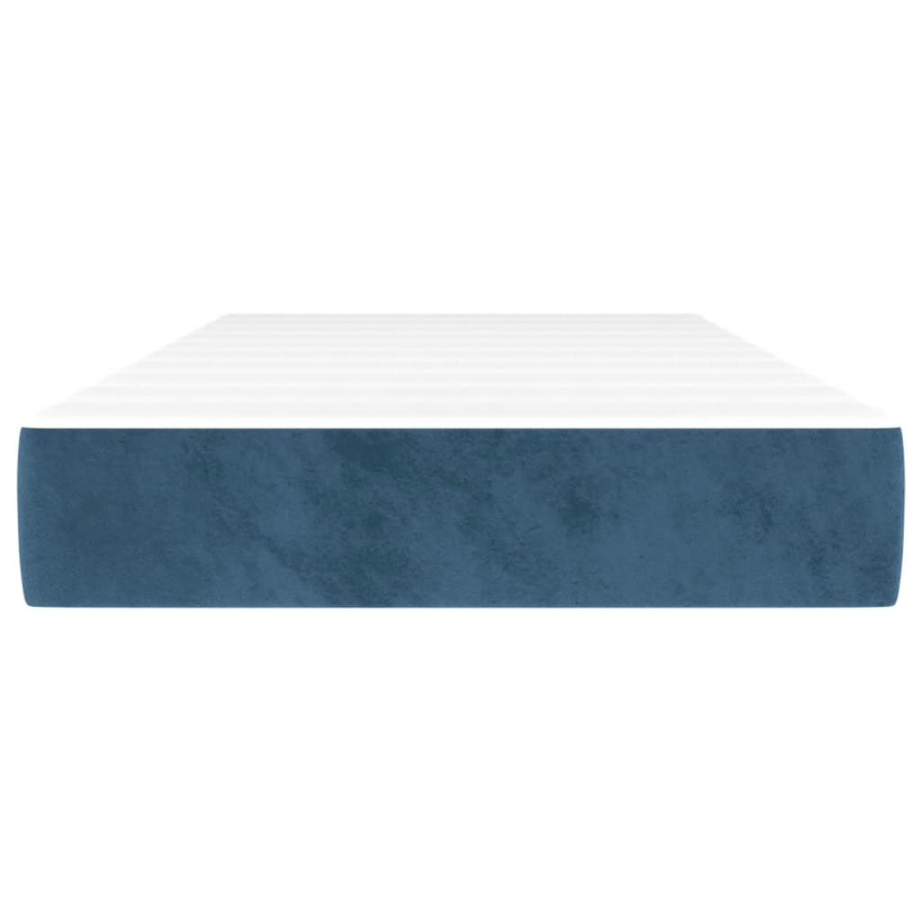 Pocketveringmatras medium 120x190x20 cm fluweel donkerblauw is nu te koop bij PeponiXL, paradijselijk wonen!