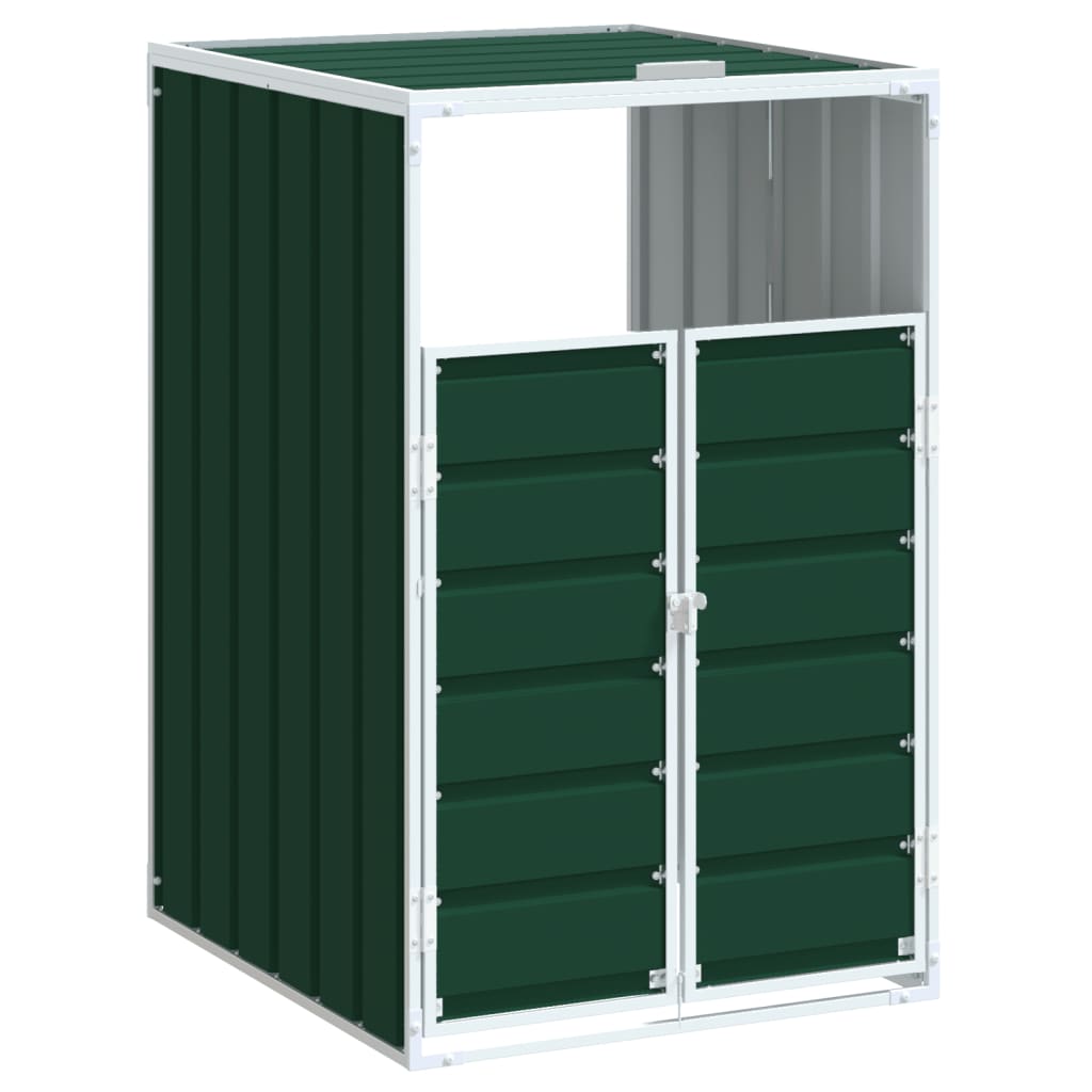 Containerberging voor 1 container 72x81x115 cm staal groen is nu te koop bij PeponiXL, paradijselijk wonen!