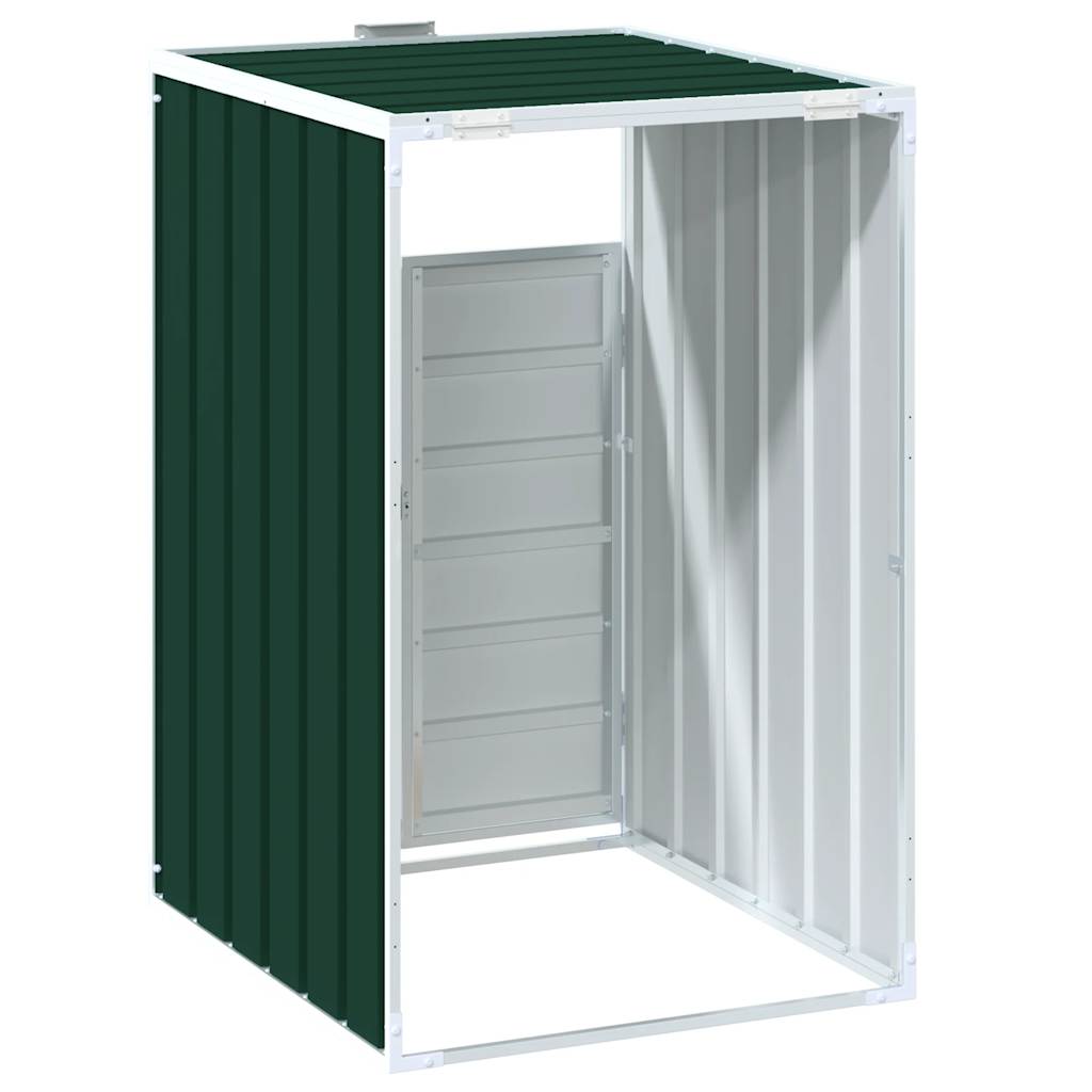 Containerberging voor 1 container 72x81x115 cm staal groen is nu te koop bij PeponiXL, paradijselijk wonen!