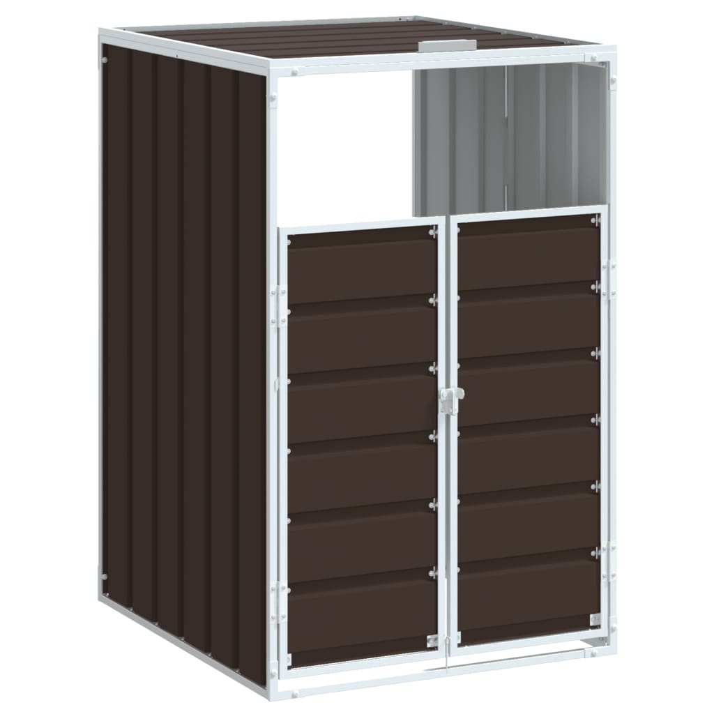 Containerberging voor 1 container 72x81x115 cm staal bruin is nu te koop bij PeponiXL, paradijselijk wonen!