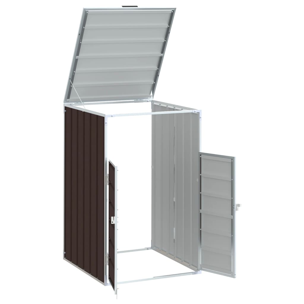Containerberging voor 1 container 72x81x115 cm staal bruin is nu te koop bij PeponiXL, paradijselijk wonen!