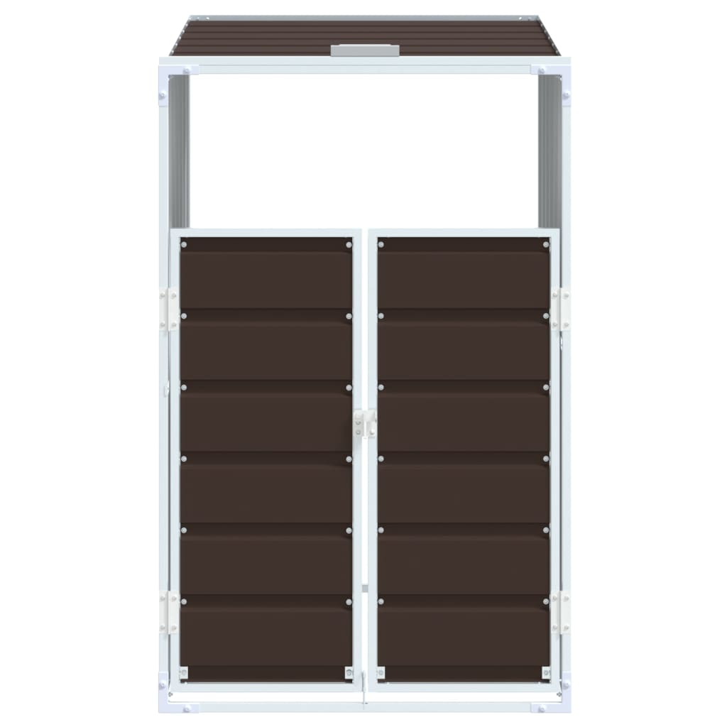 Containerberging voor 1 container 72x81x115 cm staal bruin is nu te koop bij PeponiXL, paradijselijk wonen!