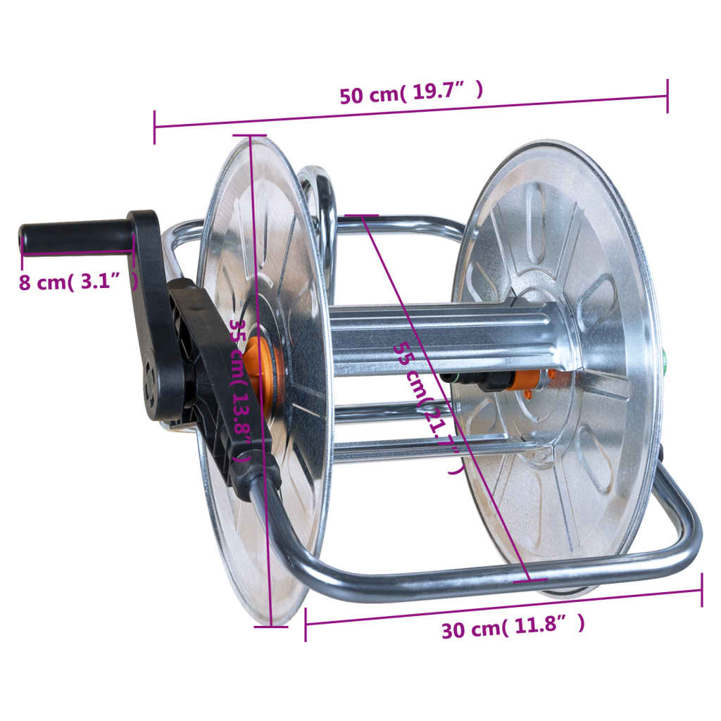 Slanghaspel voor 50 m 1/2" of 35 m 3/4" slang wandmontage staal is nu te koop bij PeponiXL, paradijselijk wonen!