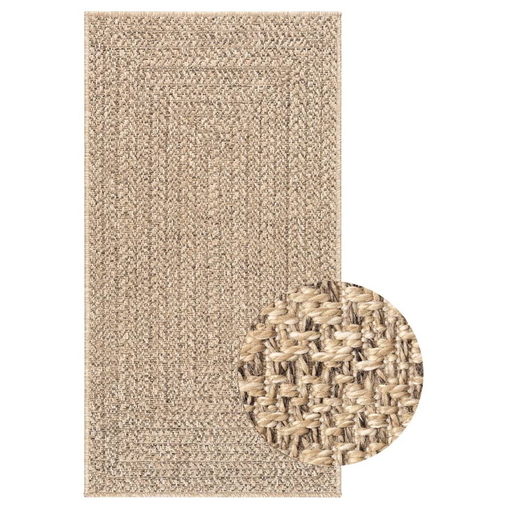 Vloerkleed ZIZUR binnen en buiten 60x110 cm jute look is nu te koop bij PeponiXL, paradijselijk wonen!