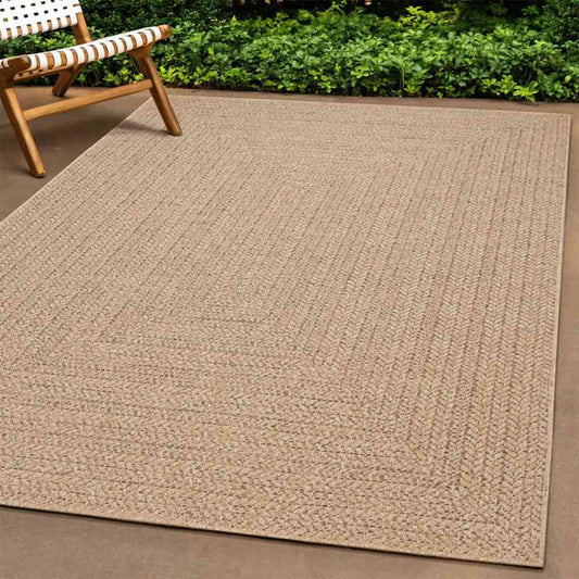 Vloerkleed ZIZUR binnen en buiten 60x110 cm jute look is nu te koop bij PeponiXL, paradijselijk wonen!