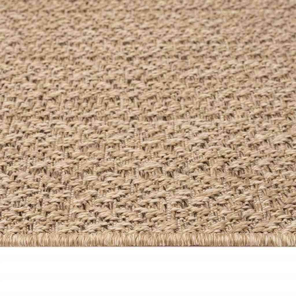 Vloerkleed ZIZUR binnen en buiten 240x240 cm jute look