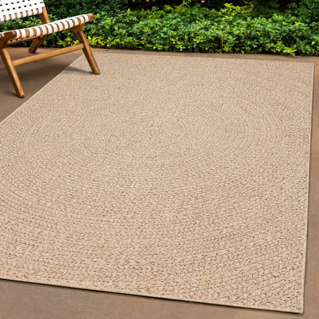 Vloerkleed ZIZUR binnen en buiten 80x200 cm jute look