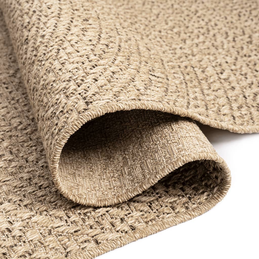 Vloerkleed ZIZUR binnen en buiten 240x340 cm jute look