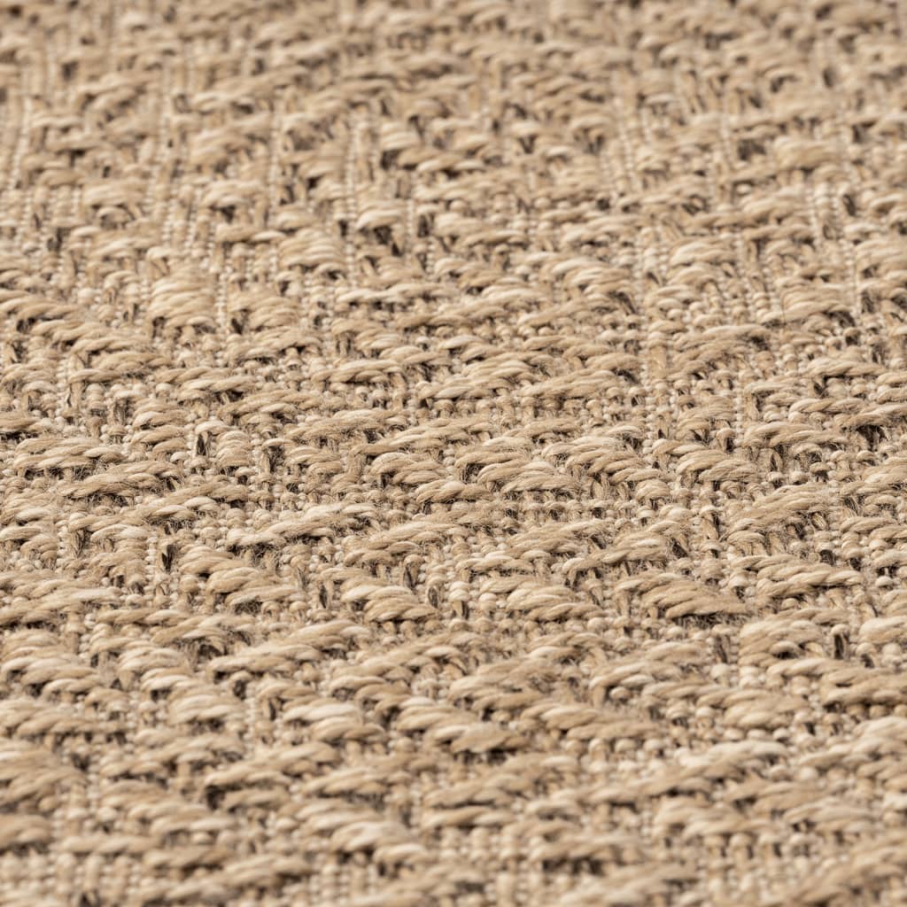 Vloerkleed ZIZUR binnen en buiten Ø 200 cm jute look is nu te koop bij PeponiXL, paradijselijk wonen!
