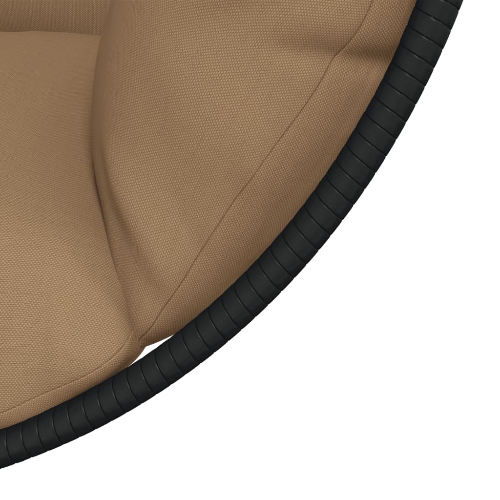 Hangstoel met standaard rattan en staal taupe is nu te koop bij PeponiXL, paradijselijk wonen!