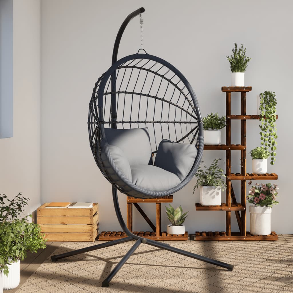 Standaard voor hangstoel zonder mand staal zwart is nu te koop bij PeponiXL, paradijselijk wonen!