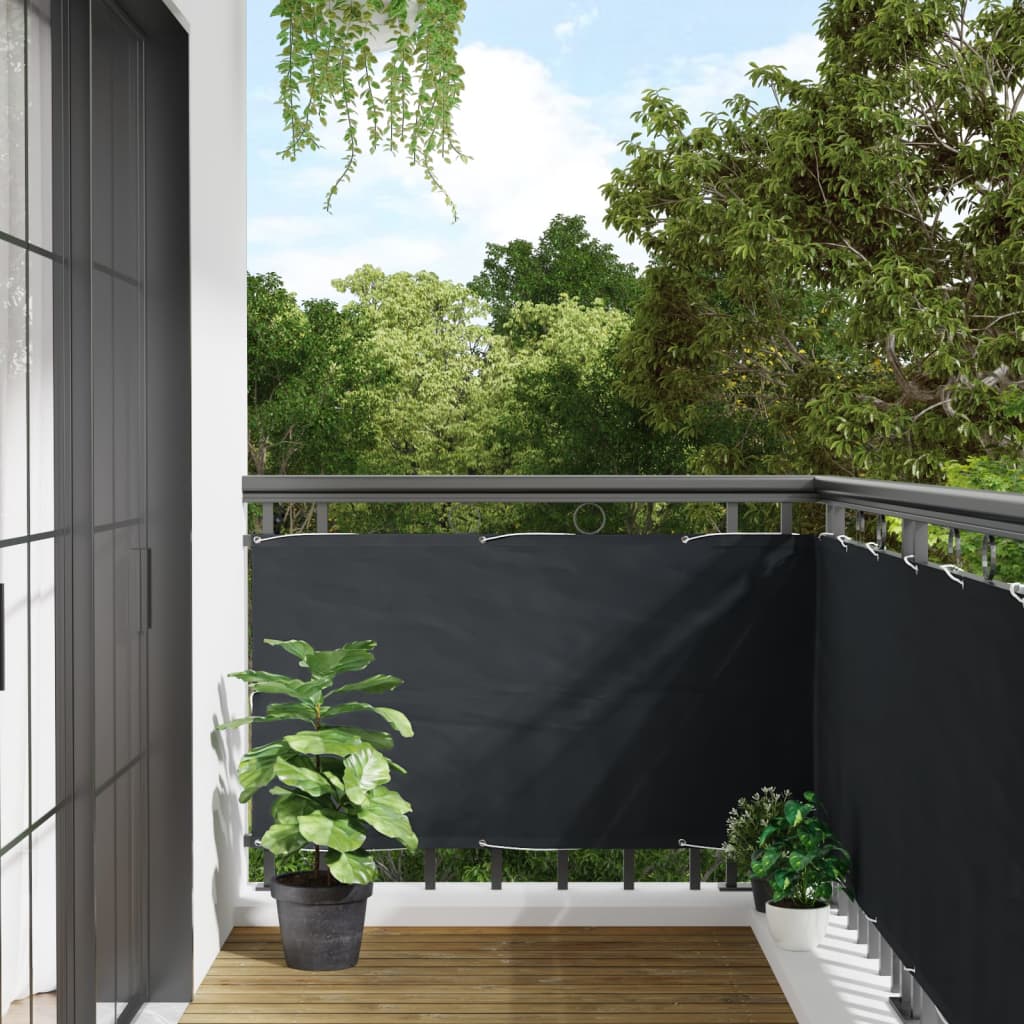 Balkonscherm 500x75 cm PVC antracietkleurig is nu te koop bij PeponiXL, paradijselijk wonen!