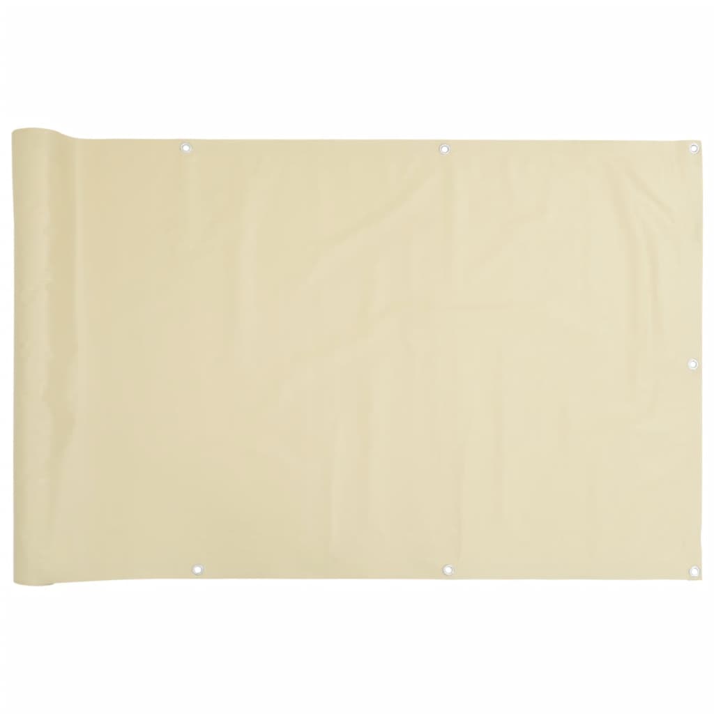 Balkonscherm 300x90 cm PVC crèmekleurig is nu te koop bij PeponiXL, paradijselijk wonen!