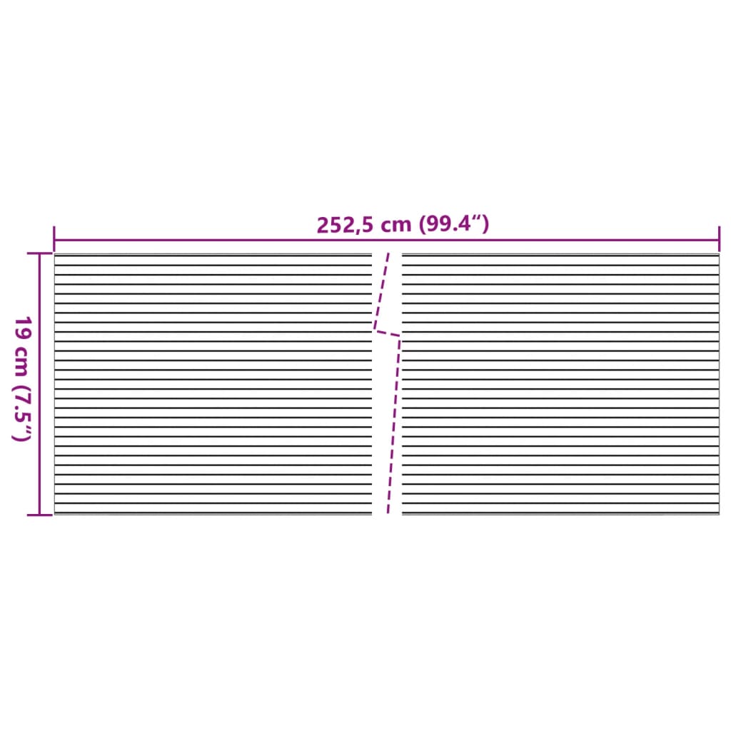 Tuinschermen 10 st 252,5x19 m PVC grijs is nu te koop bij PeponiXL, paradijselijk wonen!