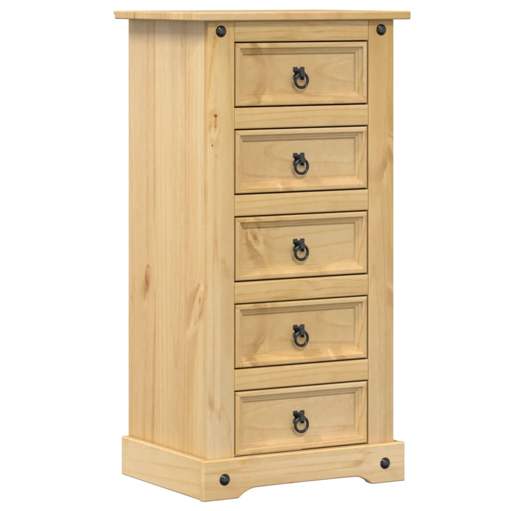 Nachtkastje Corona 53x39x103 cm massief grenenhout is nu te koop bij PeponiXL, paradijselijk wonen!