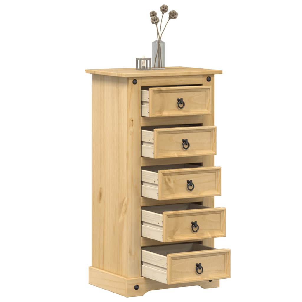 Nachtkastje Corona 53x39x103 cm massief grenenhout is nu te koop bij PeponiXL, paradijselijk wonen!