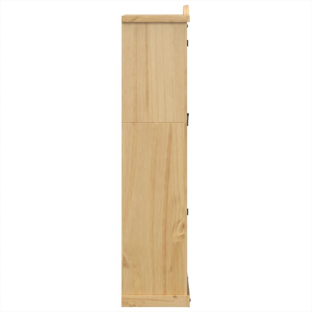 Vitrinekast Corona 99x43x187 cm massief grenenhout is nu te koop bij PeponiXL, paradijselijk wonen!