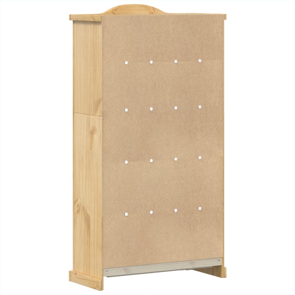 Vitrinekast Corona 99x43x187 cm massief grenenhout is nu te koop bij PeponiXL, paradijselijk wonen!