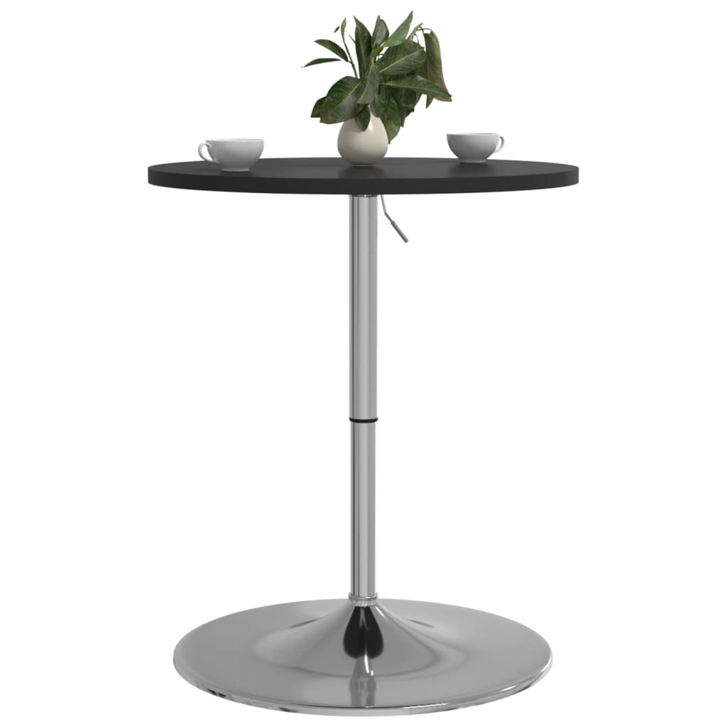 Bartafel 60x60x90 cm bewerkt hout en verchroomd staal zwart is nu te koop bij PeponiXL, paradijselijk wonen!