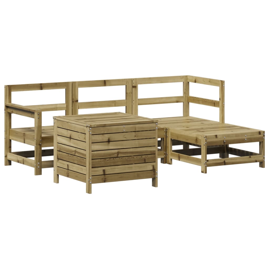 5-delige Loungeset geïmpregneerd grenenhout is nu te koop bij PeponiXL, paradijselijk wonen!