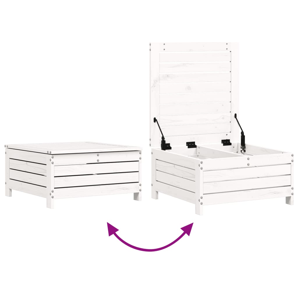 5-delige Loungeset massief grenenhout wit is nu te koop bij PeponiXL, paradijselijk wonen!