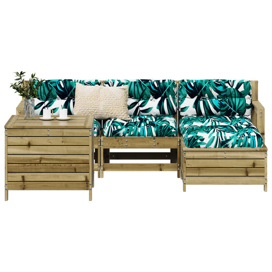 5-delige Loungeset geïmpregneerd grenenhout is nu te koop bij PeponiXL, paradijselijk wonen!