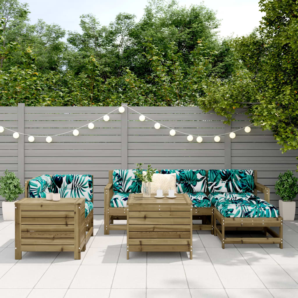 7-delige Loungeset geïmpregneerd grenenhout is nu te koop bij PeponiXL, paradijselijk wonen!