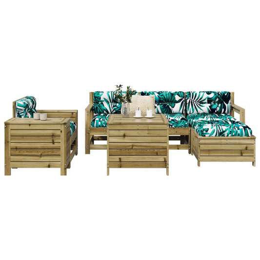 7-delige Loungeset geïmpregneerd grenenhout is nu te koop bij PeponiXL, paradijselijk wonen!