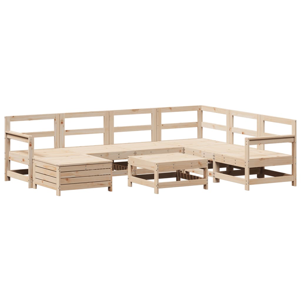 8-delige Loungeset massief grenenhout