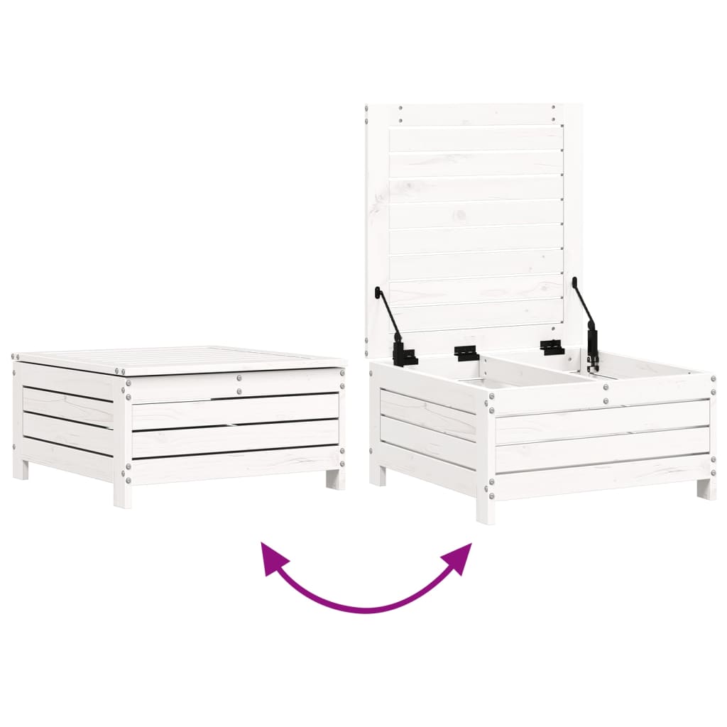 8-delige Loungeset massief grenenhout wit is nu te koop bij PeponiXL, paradijselijk wonen!