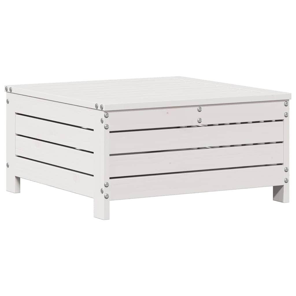 8-delige Loungeset met kussens massief grenenhout wit