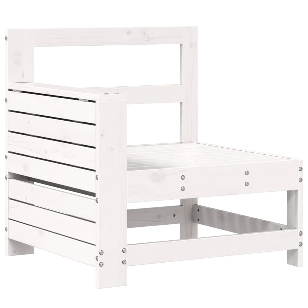 10-delige Loungeset massief grenenhout wit