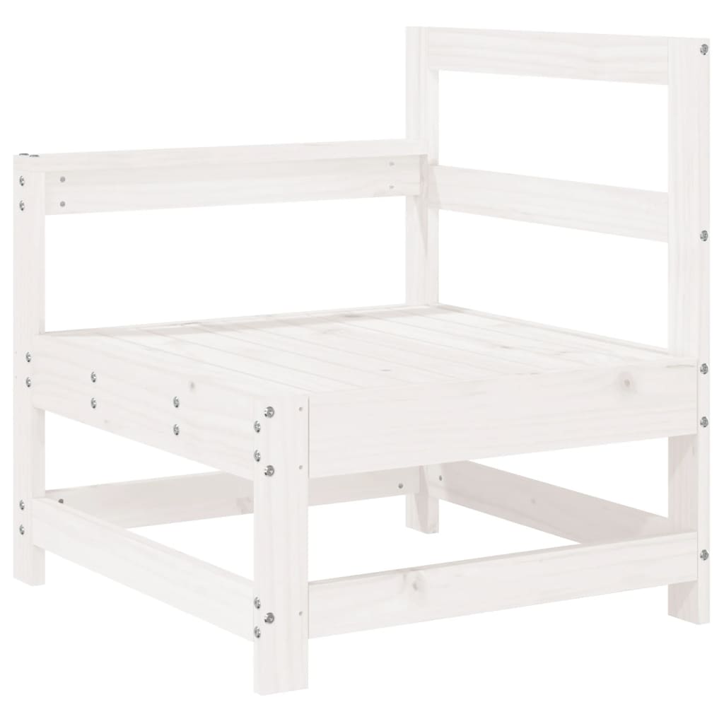 9-delige Loungeset massief grenenhout wit