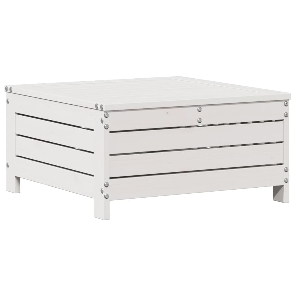 5-delige Loungeset met kussens massief grenenhout wit