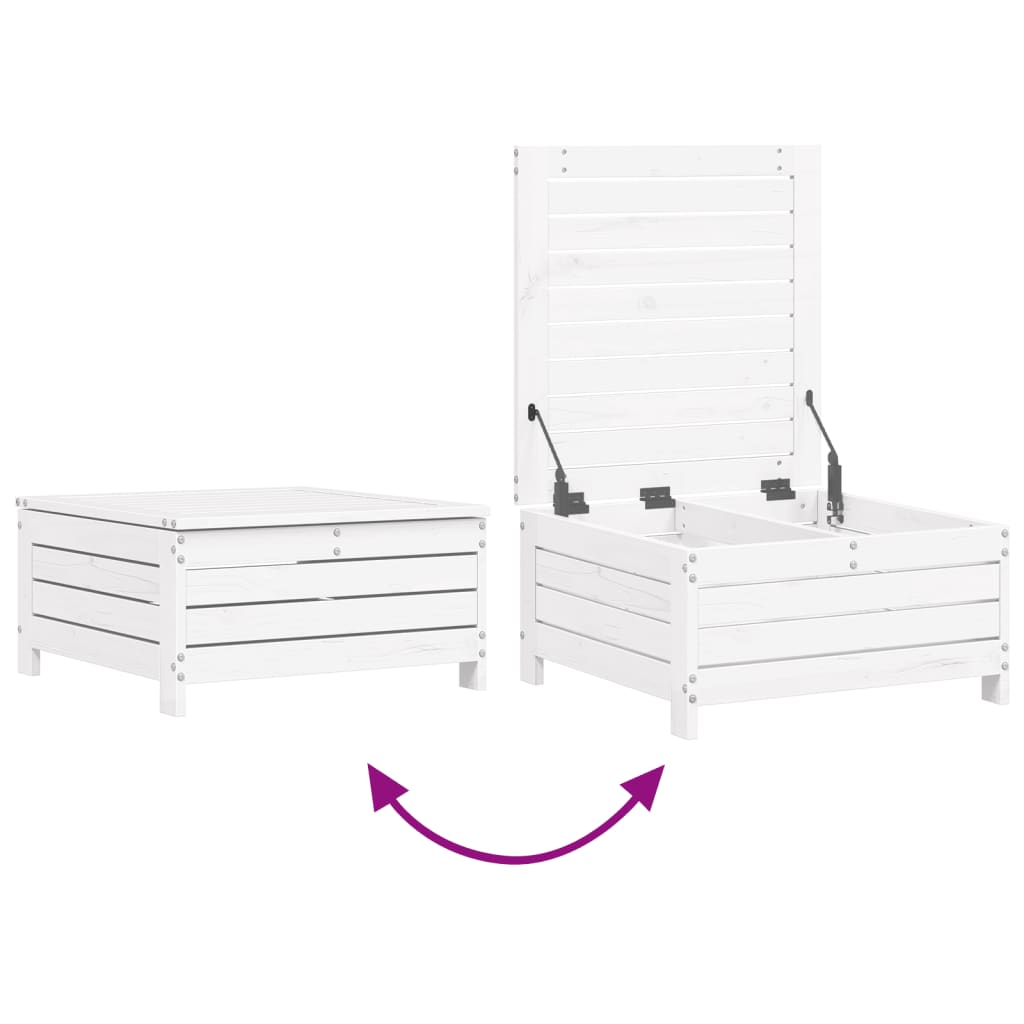 6-delige Loungeset massief grenenhout wit is nu te koop bij PeponiXL, paradijselijk wonen!
