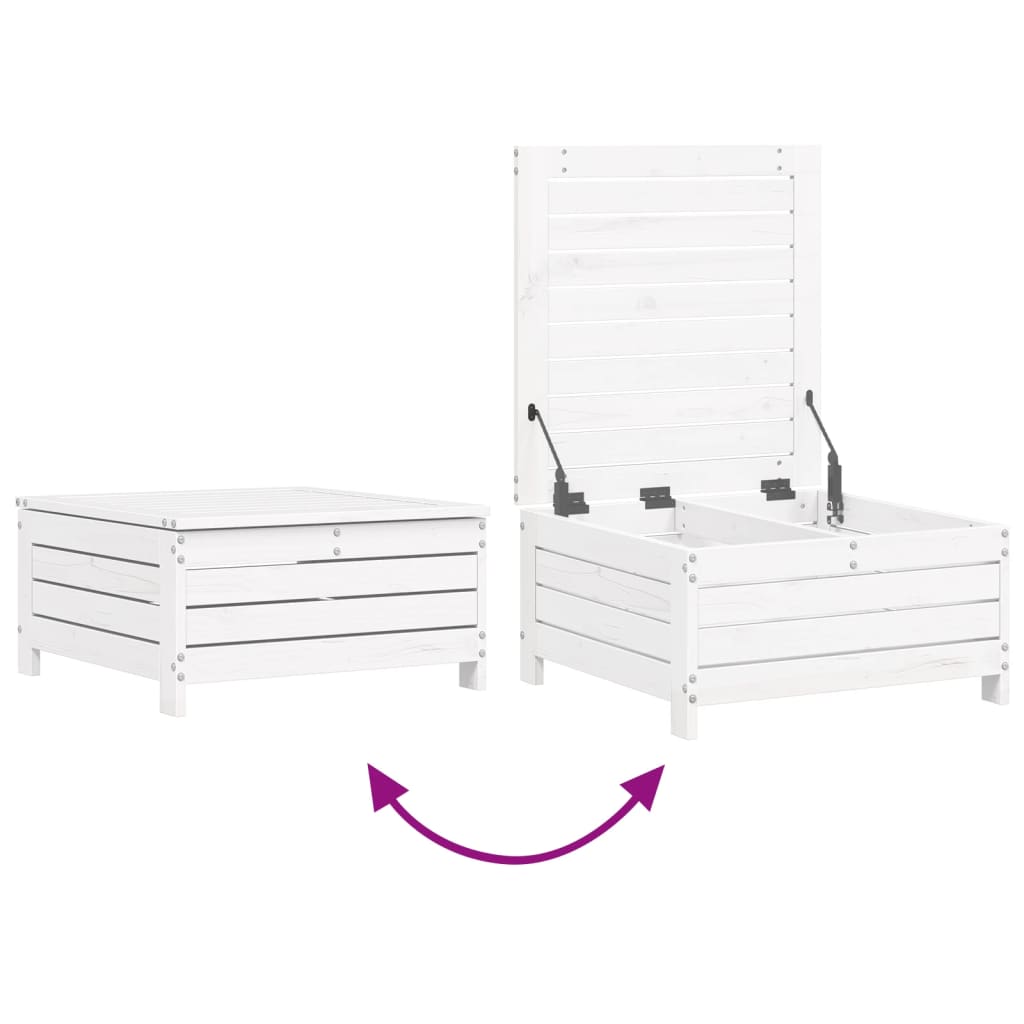 6-delige Loungeset massief grenenhout wit is nu te koop bij PeponiXL, paradijselijk wonen!