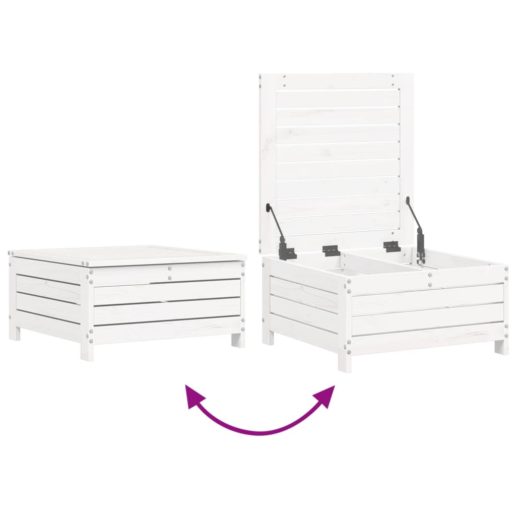 3-delige Loungeset massief grenenhout wit is nu te koop bij PeponiXL, paradijselijk wonen!