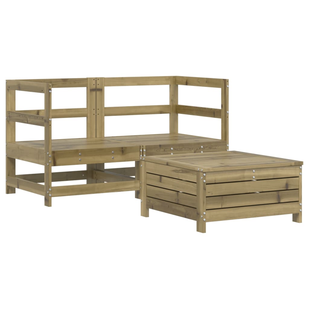 3-delige Loungeset geïmpregneerd grenenhout is nu te koop bij PeponiXL, paradijselijk wonen!