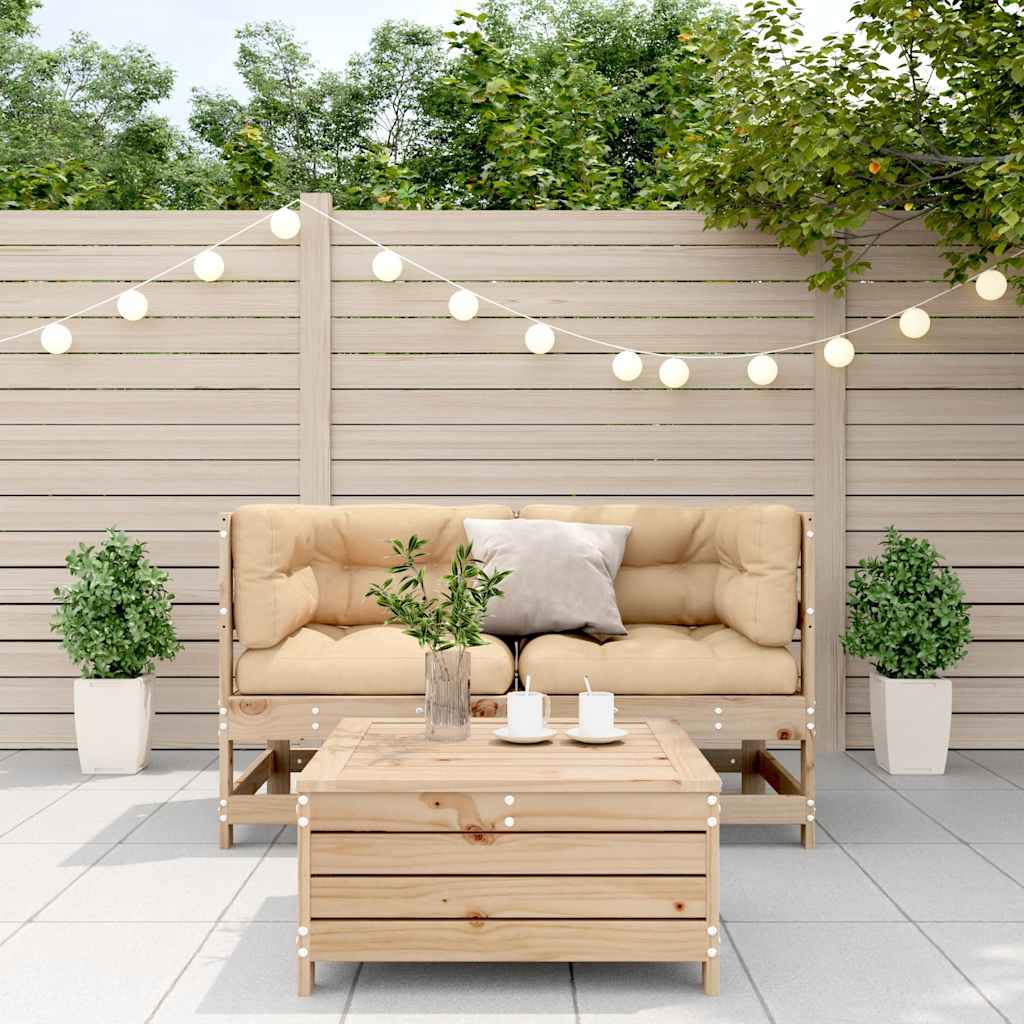 3-delige Loungeset met kussens massief grenenhout is nu te koop bij PeponiXL, paradijselijk wonen!